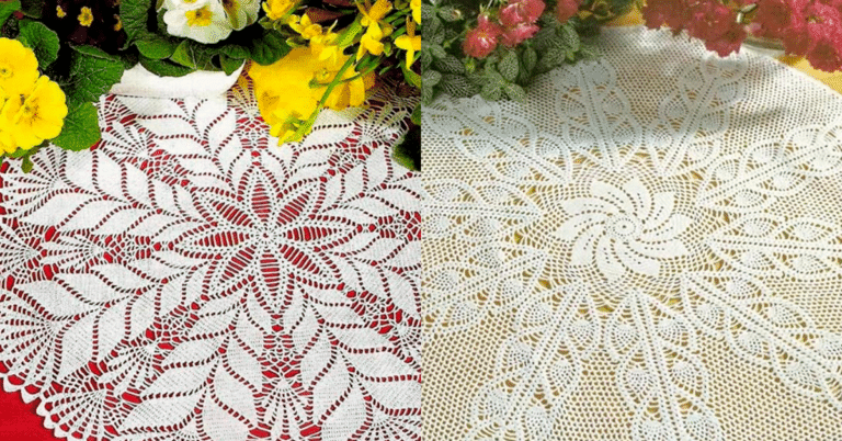 Centros de Mesa de Crochê Excepcionais com Gráficos Detalhados
