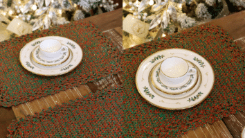 Faça o Jogo Americano de Crochê Natal Especial com Gráficos