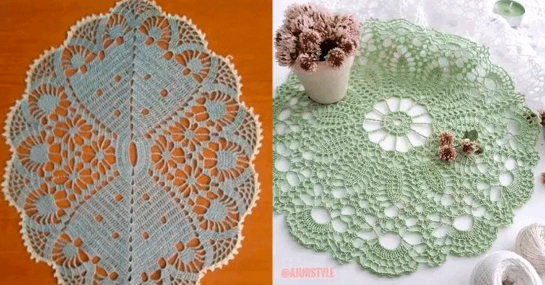 Os Mais Lindos Centrinhos de Mesa em Crochê com Gráficos