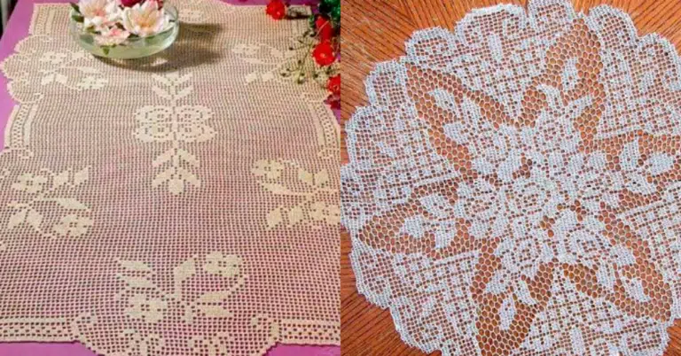 Toalhas de Mesa em Crochê Filé Incríveis com Gráficos Grátis