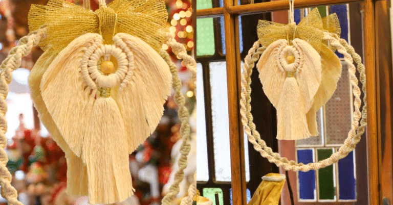 Decoração de Natal: Guirlanda Macramê com Anjo Como Fazer