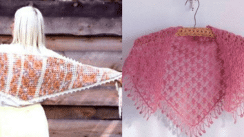 Linda Coleção com Gráficos: Xales e Lenços em Crochê Delicados