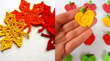 Os Mais Fofos Mini Apliques de Crochê com Gráficos para Copiar