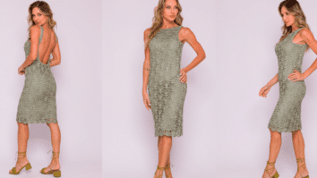 Moda Verão 2024: Vestido em Crochê Eucalipto com Gráficos
