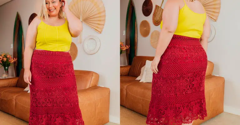 Como Fazer a Elegante Saia Longa em Crochê Paixão c Gráficos