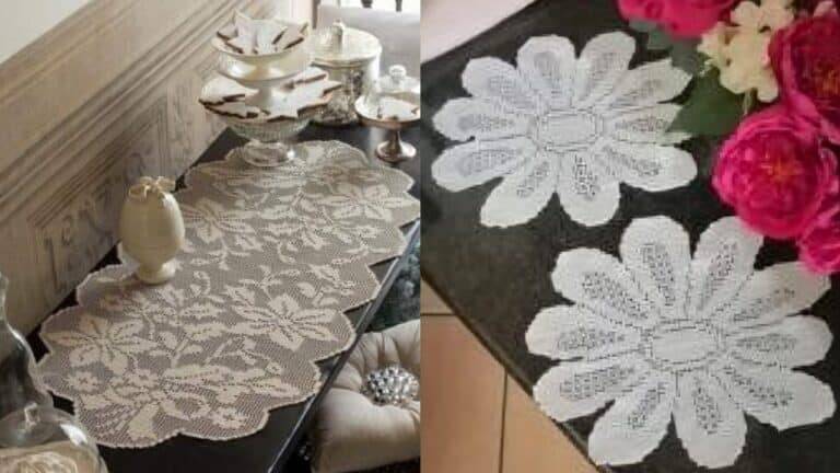 Estilo em Fios: Inspirando-se no Crochê Filé para Decoração Doméstica