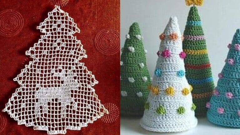Árvores de Natal em Crochê: Encanto Artesanal