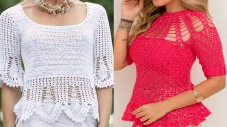 Blusas de Crochê Lindíssimas com Gráficos Espetaculares