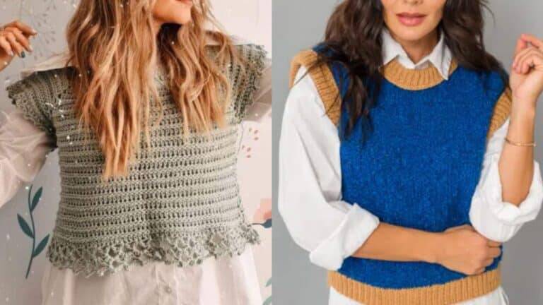 A Beleza dos Coletes em Crochê e Tricô: Elegância Artesanal