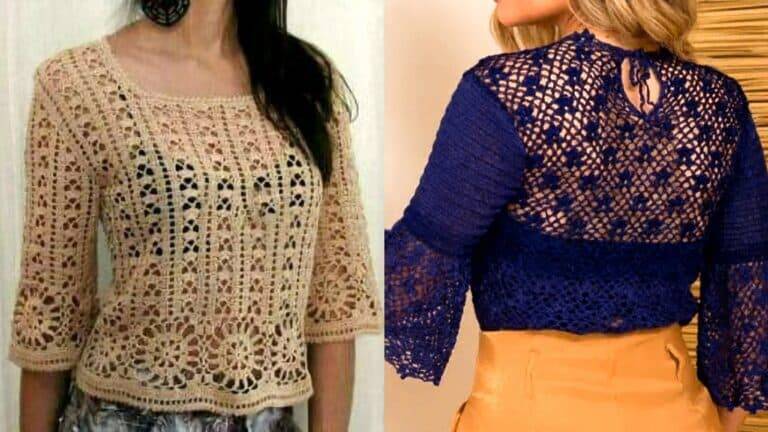 Blusas Delicadas em Crochê: Gráficos Espetaculares