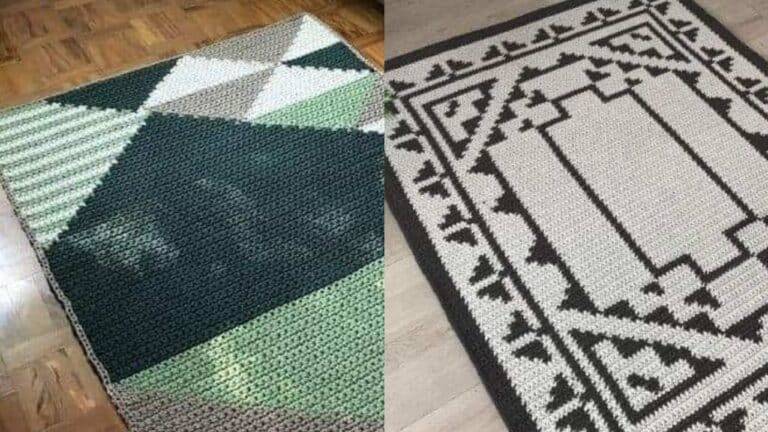 Crochê para Iniciantes: Como Fazer um Tapete Geométrico – Inspirações e Gráficos, Vamos Aprender?