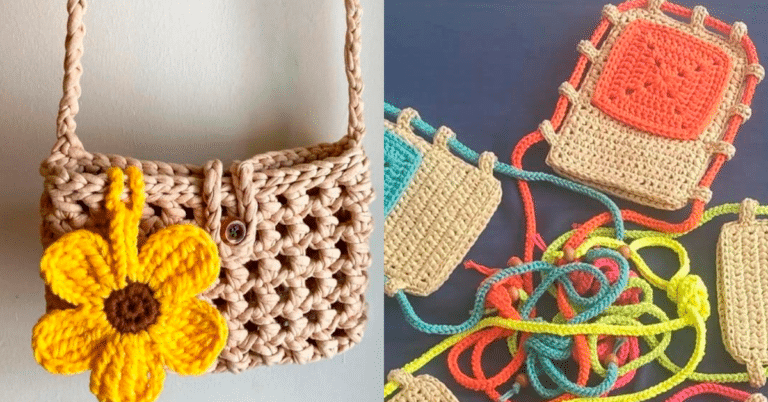 Bolsinhas de Crochê Bem Simples e Modernas para Copiar
