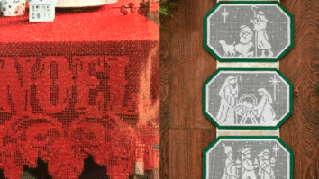 Ornamentos para o Natal: Trilhos de Mesa em Crochê c Gráficos