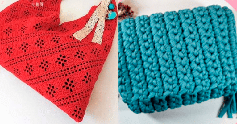 Bolsa de Crochê com Fio de Malha Iniciantes Mais 14 Modelos com Gráficos