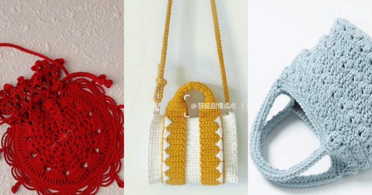 Bolsinhas de Crochê com Design Exclusivo: Pontos Detalhados