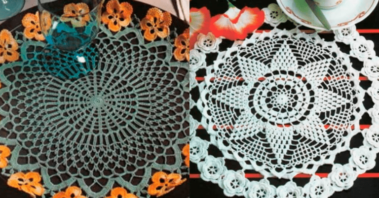Gráficos de Crochê: Centros de Mesa para Cozinha Belíssimos