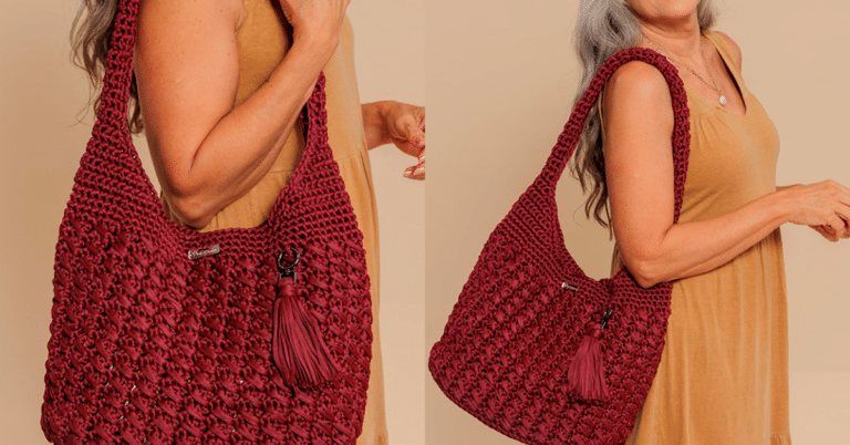 Linda e Prática: Bolsa em Crochê Udi Passo a Passo com Gráficos