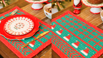Faça Esse Lindo Jogo Americano de Crochê Natalino com Gráficos
