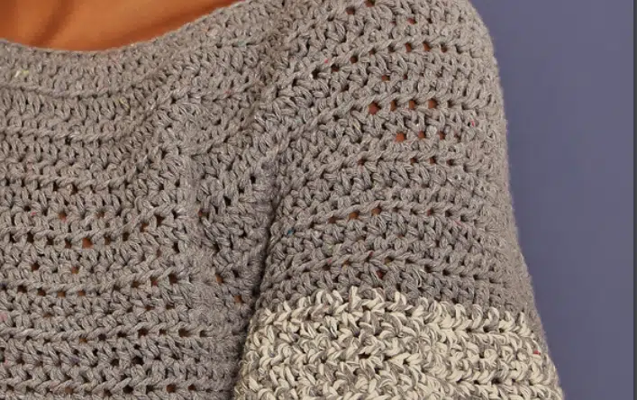 Blusa De Crochê Eco Jeans: Uma delicada Composição de Verão