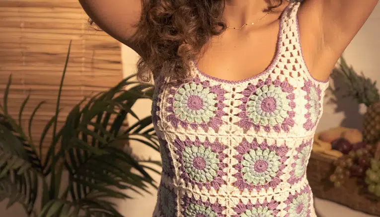 Vestido de Squares em Crochê: Ao estilo Veraneio