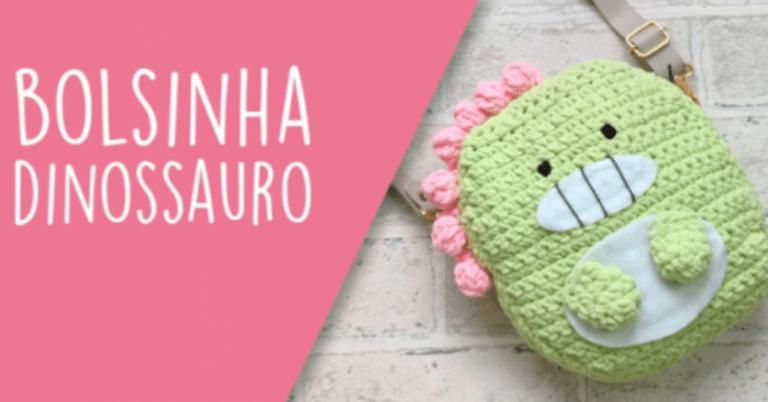 Bolsa Dinossauro de Crochê: Um item indispensável para o verão!