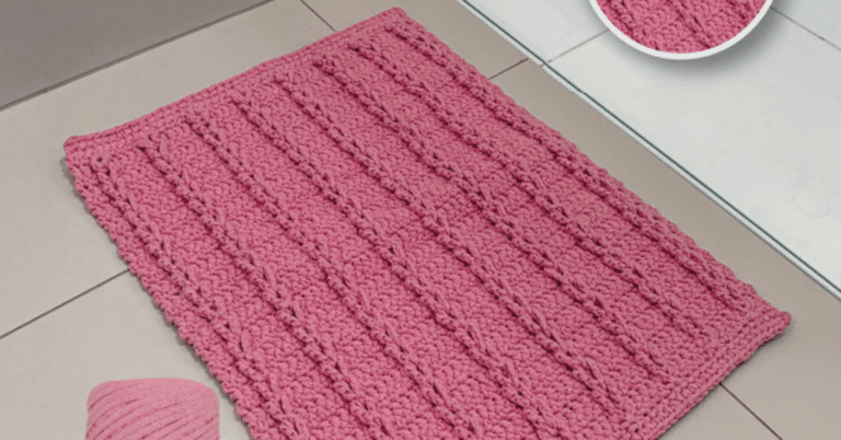 Tapete de Crochê Rosa: Um Charme para a Casa