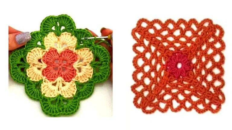 Squares de Crochê: Diversas Inspirações e Gráficos para Copiar