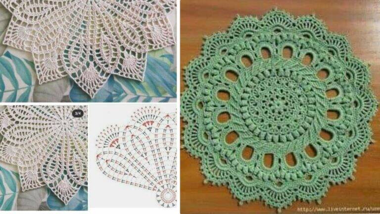 17 Centros de Mesa em Crochê Redondo: Modelos Exuberantes com Gráficos