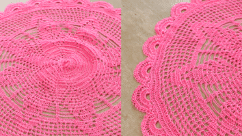 Centro de Mesa em Crochê Rosa com Gráficos e Passo a Passo