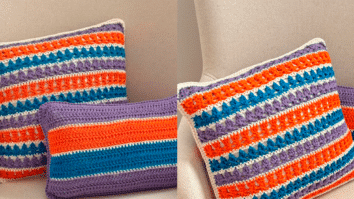 Duo de Almofadas Coloridas em Crochê: Gráficos dos Pontos