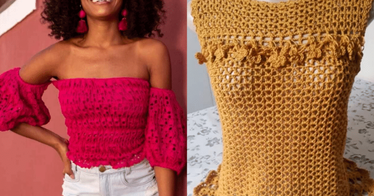 Moda Crochê: Blusas de Crochê Modernas com Gráfico dos Pontos