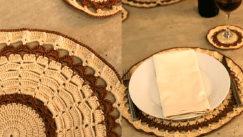 Sousplat de Crochê Porcelana Passo a Passo com Gráficos