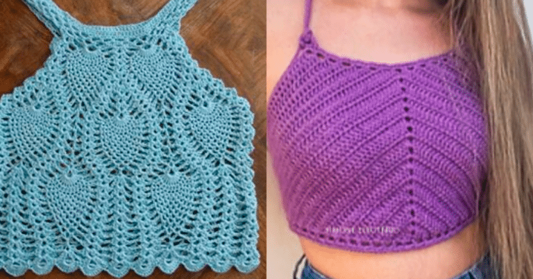 Cropped Top de Crochê Fácil com Videoaula para Iniciantes e 17 Ideias para Copiar