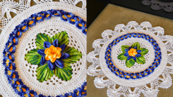 Tapete em Crochê Redondo Andes com Gráficos dos Pontos