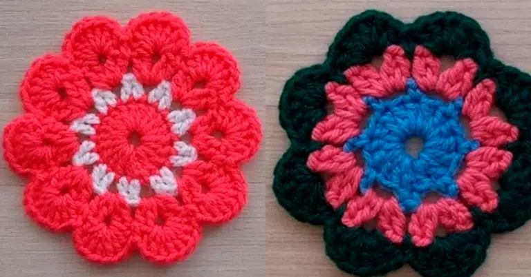 31 Squares de Crochê Redondos para Você Criar Peças Incríveis