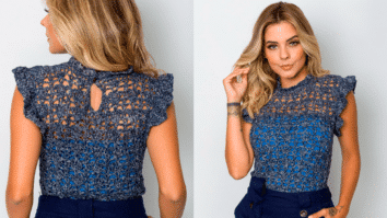 Linda Blusa em Crochê Eclipse com Passo a Passo Detalhado