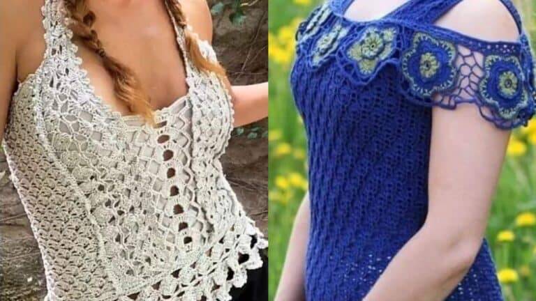 08 Blusas de Crochê Feminina Lindíssimas com Gráficos dos Pontos – Comece Já a Sua!
