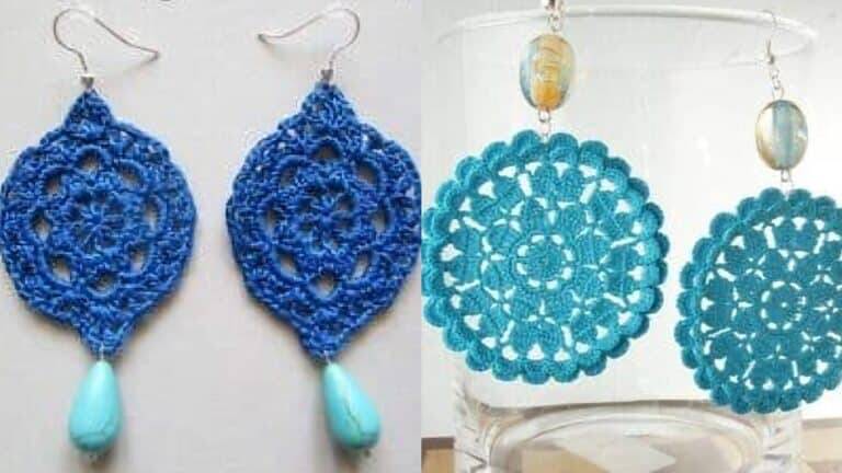 Elegância Artesanal: Brincos de Crochê Feitos à Mão