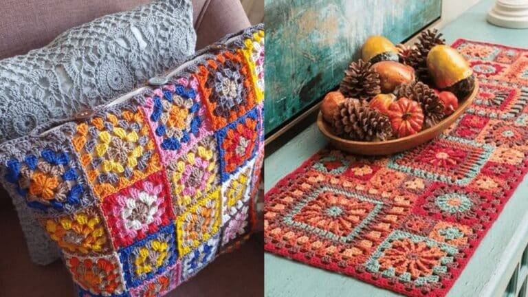 DIY Especial Squares em Crochê – Lindas Idéias e Como Fazer