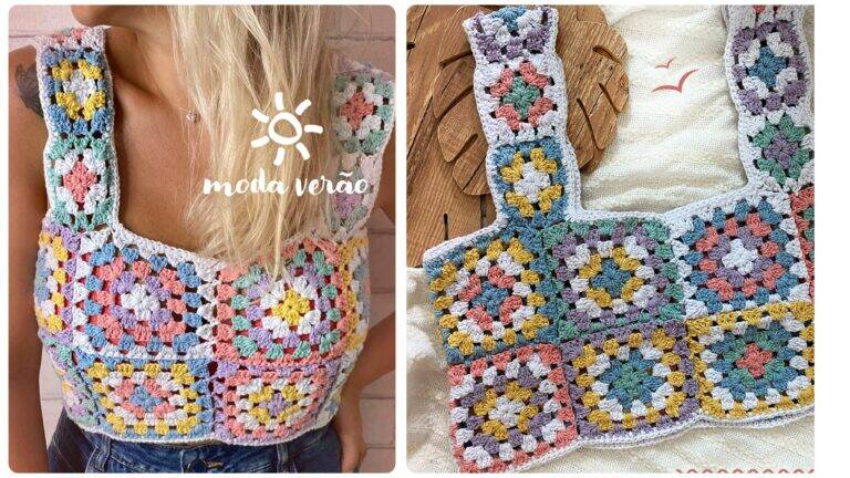 Arrase no Verão -Aprenda um Cropped de Crochê Fácil e Lindo