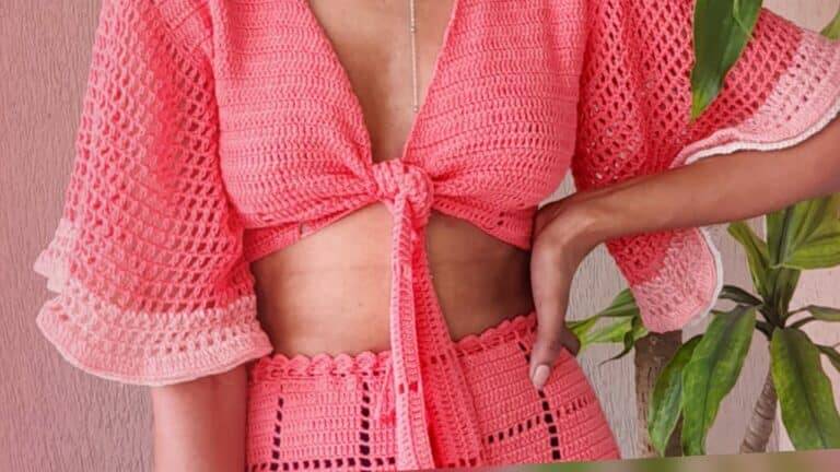 Faça Fácil: Cropped de Crochê Quadrados e Arrase no Look !