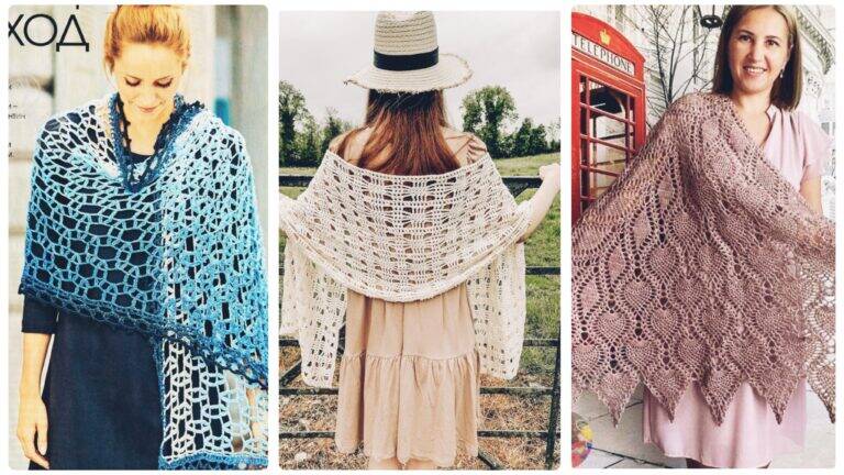 Como Fazer Xales de Crochê para Iniciantes e 08 Peças Vintage e Elegantes com Gráficos