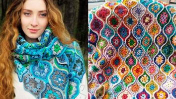 Motivo de Crochê com Flor Africana: Faça xale, bolsa, blusas e cachecóis