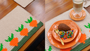 Venda na Páscoa: Jogo Americano em Crochê Cenoura e Gráficos