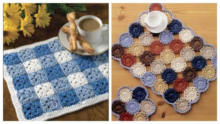 Elegância em Quadrados: Como Criar Sousplats de Crochê com Squares