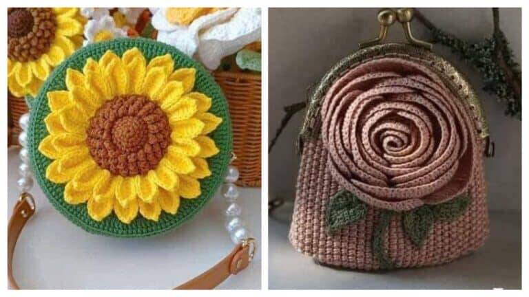 Bolsas Flor em Crochê: Um Toque Encantador de Artesanato