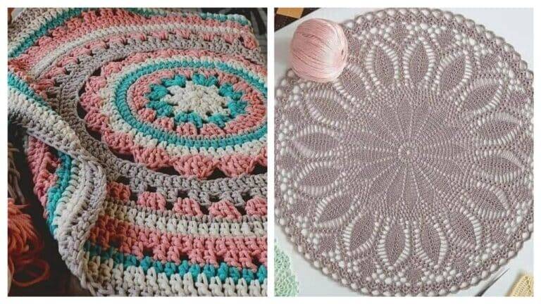 Tapetes de Crochê Redondo com Gráficos: Beleza e Durabilidade em Cada Ponto