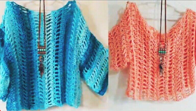 Aprenda a Fazer uma Blusa de Crochê Dubai Linda e Fácil para Iniciantes