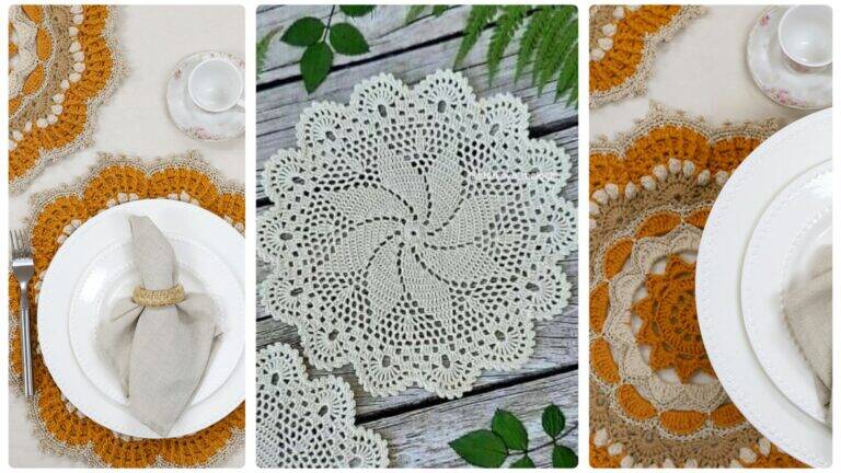 20 Sousplats de Crochê Redondo Simples que Vendem Bem !