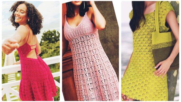 Crochê de Moda: 14 Vestidinhos De Crochê Simples e Bonitos prá Entrar no Outono com Tudo!